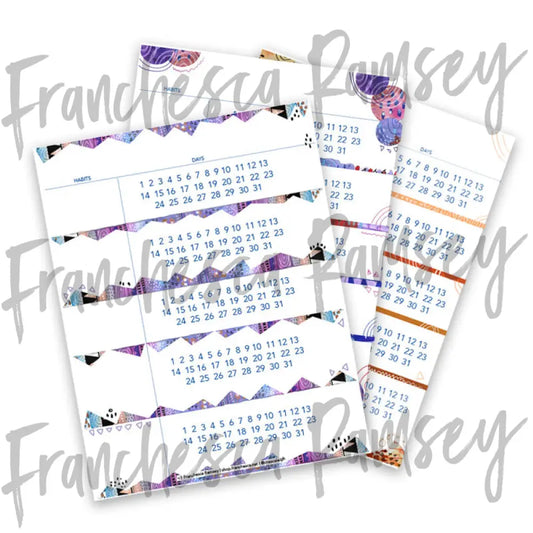 Habit Trackers (Set Of 12)