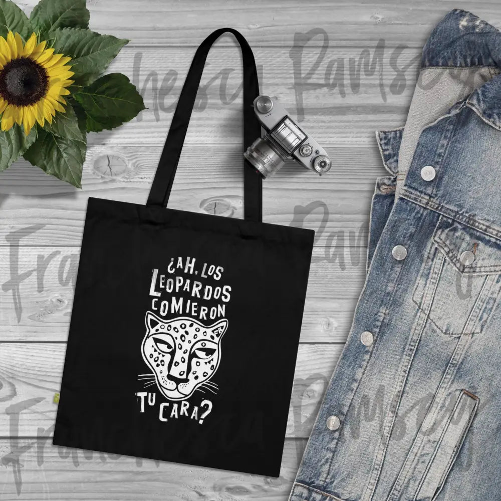 ’¿Ah los leopardos comieron tu cara?’ tote Black / 15’’ x 16.5’’ Bags