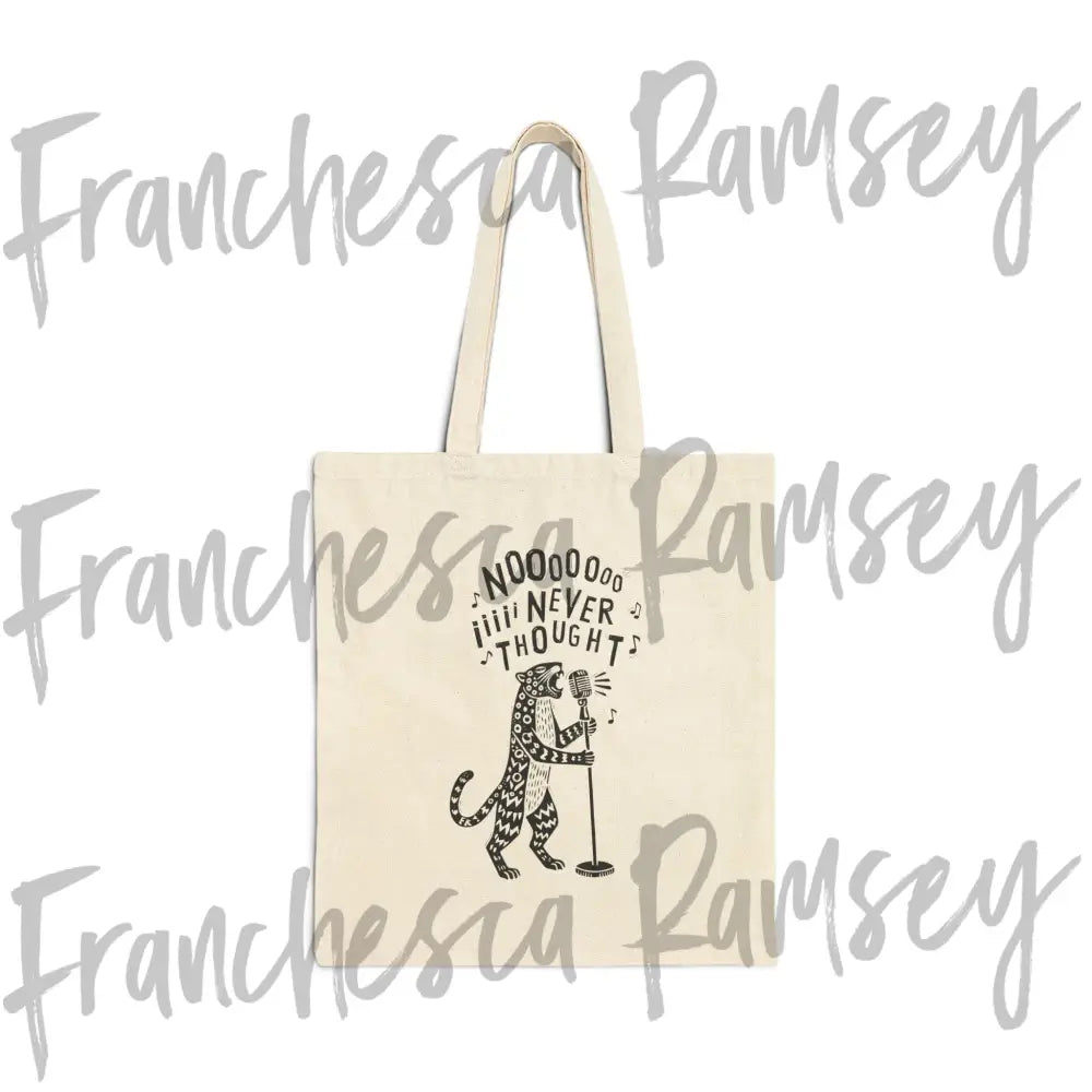 ’No I Never Thought’ natural tote bag 15’’ x 16’’ / Natural Bags